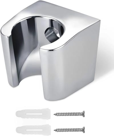 Premium handdouchehouder van zinklegering met schroeven - Ideaal voor elke badkamer, compact en duurzaam, 3.5 x 3.2 x 3 cm