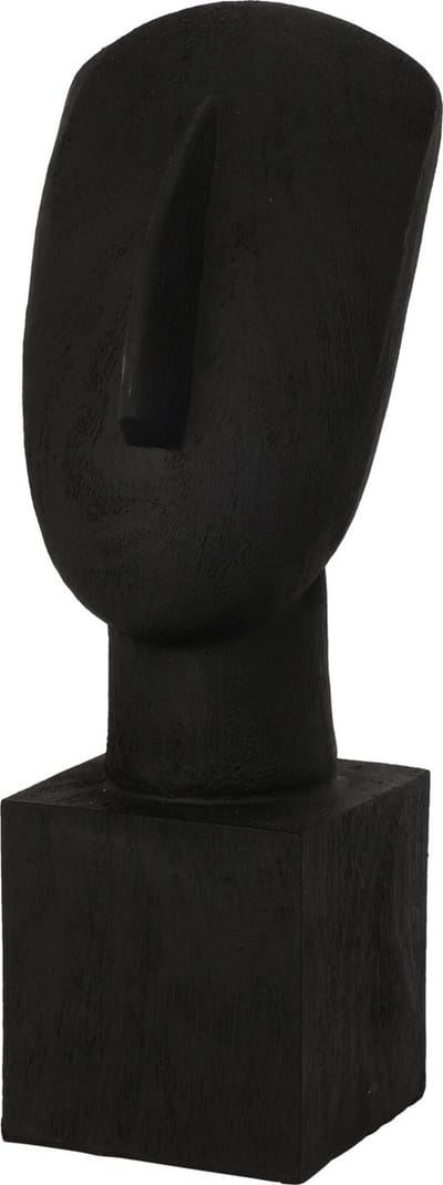 In & Out Deco Beeld - Hoofd - Abstract - Kleur Zwart - Hoog 31 cm