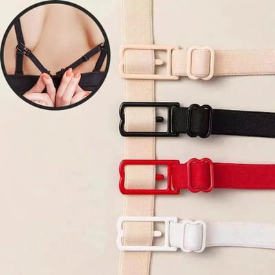 6-delige Set BH-Bandclips – Verstelbare Antislip Bandhouders voor Verborgen Bandjes & Decolletécontrole – Elastisch & Comfortabel