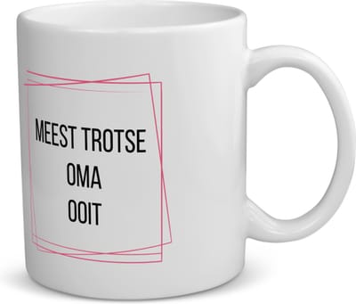 Akyol - meest trotse oma ooit koffiemok - theemok - Oma - trotse oma - verjaardagscadeau - verjaardag - cadeau - cadeautje voor oma - oma artikelen - kado - geschenk - gift - 350 ML inhoud