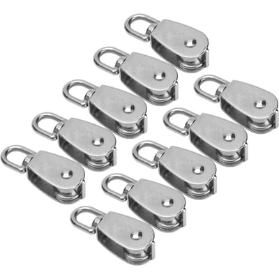 10 stuks enkel katrolblok kraan roestvrij staal staalkabel hijshaak hangend sleepwiel M25