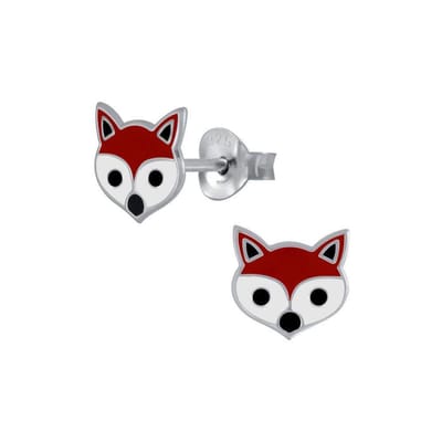 WeLoveSilver - kinder oorstekers zilver - vos - hypoallergeen