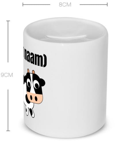 Akyol - kleine koe met eigen naam Spaarpot - Koe - boeren/koeien liefhebbers - iemand die houdt van koeien - verjaardag - cadeau - kado - 350 ML inhoud