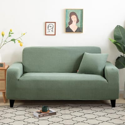 1 /2 /3 /4 Zits Dikke Bankhoes Effen Kleur Bankhoezen Jacquard Bankbeschermer Hoes Voor Woonkamer Antislip Hoes Bankhoes 1Seat Sofa