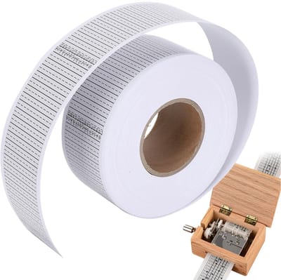 Dailygoods- Muziekdoos DIY - Papieren Strip 50 Meter - 15/30 Noten - Aangepaste Melodieën - Creatief Gebruik - Voor Handbediende Muziekdozen - Muziekstrip