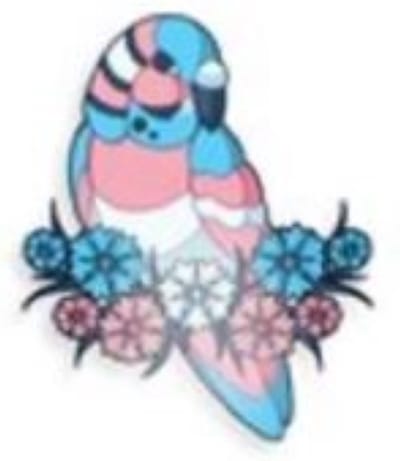 Transgender Vogeltje Kledingspeld - Gay Pride - Trans Pin Broche - 1 stuks