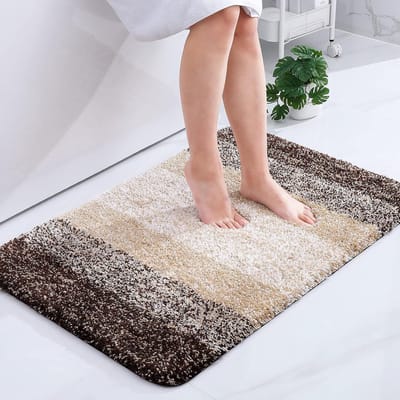 Luxe Badmat 50x80 cm – Antislip, Super Zacht & Absorberend – Microvezel, Machinewasbaar – Bruin Badkamerkleed voor Comfort & Stijl