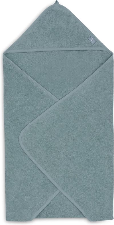 Jollein - Badcape Badstof 75x75cm - Baby Handdoek met Badcape, Omslagdoek, Badponcho - Sea Green