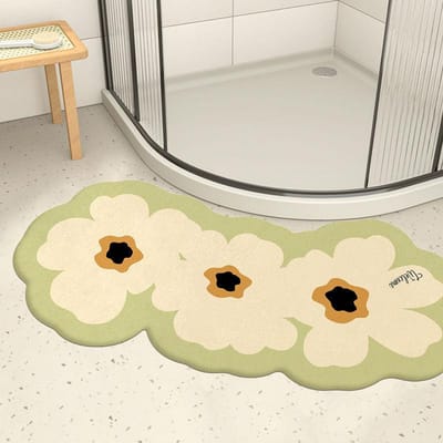 Badkamer Vochtregulerende Antislip Mat Gebogen Voetmat Douchecabine Badkamerdeur Tapijt Badkamerdeurmat 40X80cm