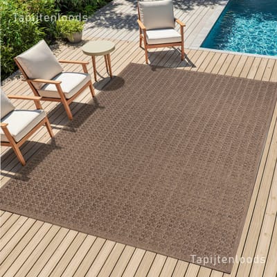 Muratap Sahara uni buitenkleed jute-look weerbestendig vloerkleed 80x150 cm