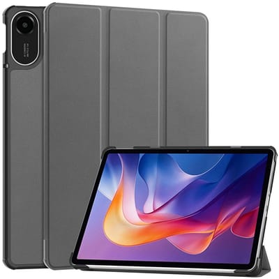 Coverup Tablethoes geschikt voor Xiaomi Redmi Pad 2 Hoesje - Tri-Fold Book Case met Wake/Sleep - Grijs