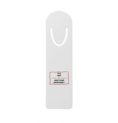 Hacebo® - I'm a aunt what's your superpower? metalen boekenlegger - Tante - super tante - verjaardag - cadeautje voor tante - tante artikelen - kado - geschenk Bladwijzer boekenleggers - 12.7 cm x 3.2cm