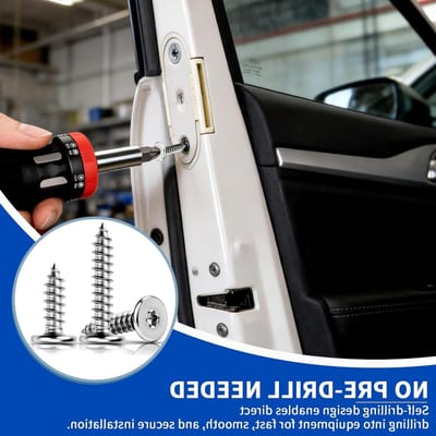 Set van 120 RVS Houtschroeven M3 x 12 mm, Zelftappende Torx Schroeven, Platkop Schroeven voor Houtbewerking en Meubelmontage