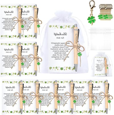 Gegraveerde balpennen set van 10, perfect als dank- of afscheidscadeau voor collega's, stijlvolle schrijfgerei en kantooraccessoires