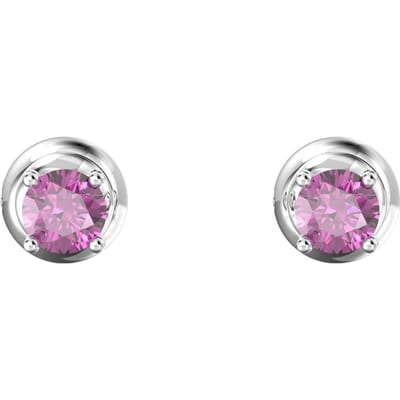 Swarovski Stilla Oorbellen Rond Geslepen Damesoorbellen Paars Zilver 5639135 Box (Random Color) white