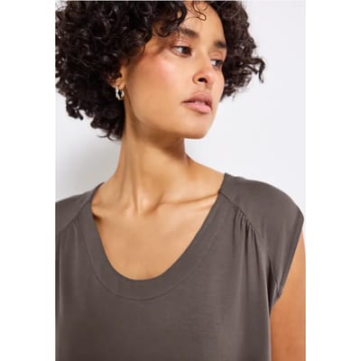Shirt van jersey met elastische zoom