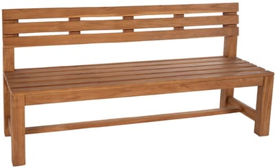 CLP Augusta Tuinbank - tuinbankjes weerbestendig - met rugleuning - teakhout - teak 220 cm