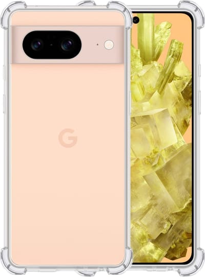 Hoesje - Geschikt voor Google Pixel 8 - Sterk & Shockproof - Siliconen Case - Back Cover - Telefoon Hoes Shock Proof - Telefoonhoesjes - Transparant