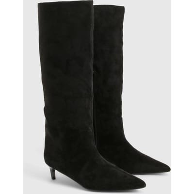 boohoo Dames Column High Knee Laarzen | Black | Maat: 3