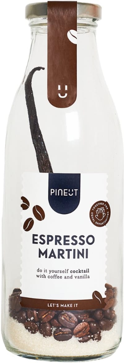 Pineut Cocktail - Fles - Espresso Martini - maak zelf je cocktail - DIY Esma - Cadeau voor haar - Maak het zelf lekker