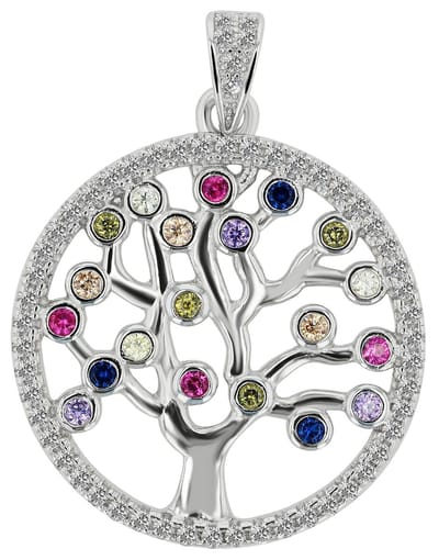 AKZENT Akzent dames hanger "Violet" aus 925 Sterlingzilver, gerhodineerd, duurzaam