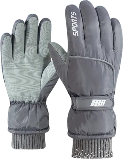 Livano Skihandschoenen - Handschoenen Winter - Handschoenen Heren - Touchscreen - Waterdicht - Winddicht - Grijs