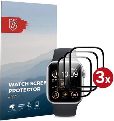 Rosso Hybrid Glass Geschikt voor Apple Watch 11 42MM / 10 42MM - PMMA Glas Screen Protector - Ultradun Plexiglas - Horloge Beschermlaag (3-Pack)