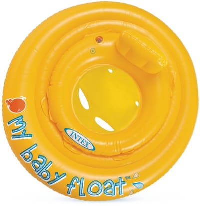 Intex Babyswim baby float opblaasbare zwemring voor baby's - veilige en comfortabele baby zwemband - ideaal voor zwembad en vakantie - stevig materiaal en stabiel ontwerp - vrolijke kleuren en speels design - eenvoudig op te blazen en mee te nemen