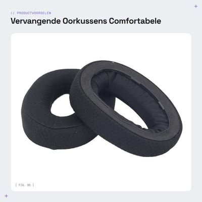 Dailygoods- Oorkussens Vervangend voor EPOS H3 PRO - Comfortabele Oorkussens - Ademende Mesh-stof - Duurzaam en Elastisch - Perfecte Pasvorm - Hoofdtelefoon Oorkussens