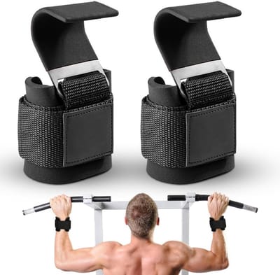 Professionele haakhaken voor krachttraining, deadlifting en optrekhulp - ideale trekhulp voor gym en fitness