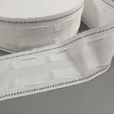 Dailygoods- Gordijnband 4M - Plooiband 5CM - Gordijnhaken - Gordijnbinder - Gordijnband voor plooien - 100% polyester