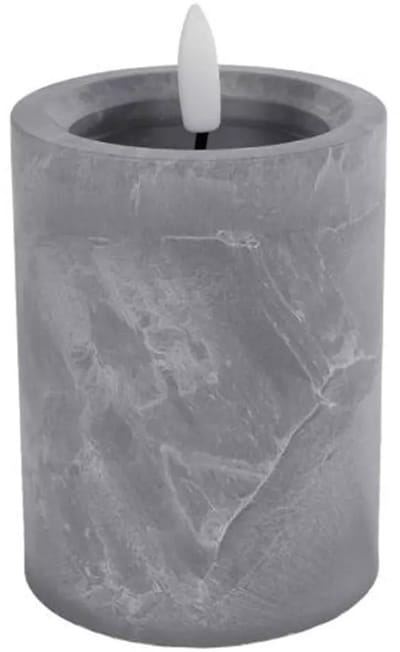 LED Kaars vlameffect betonkleur 10cm