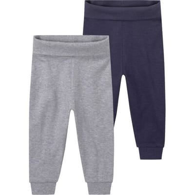 lupilu Baby jongens joggingbroek 2 stuks (Donkerblauw/grijs, 50/56)