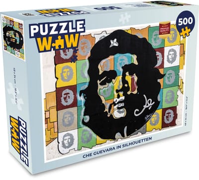 Puzzel Che Guevara in silhouetten - Legpuzzel - Puzzel 500 stukjes