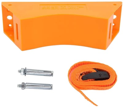 Gasflesbeugel met Wandhouder en Veiligheidsketting - Oranje, Montageset voor Cilinder