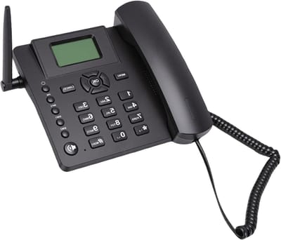 Draadloze GSM Telefoon - Tafeltelefoon Dual SIM - Thuisgebruik Kantoor - Lange Batterijduur - 22 cm - Zwart