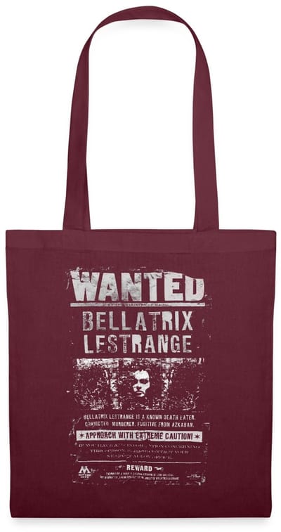 Harry Potter Bellatrix Lestrange Wanted Poster Tas Van Stof Schoudertas