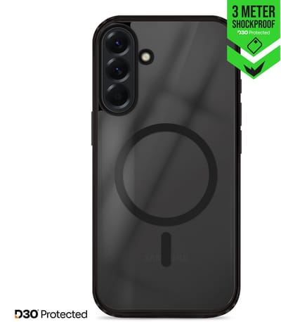 Striker Hoesje geschikt voor Samsung Galaxy A36 MagSafe Telefoonhoesje Hardcase | Striker X-Core Xtreme Impact Backcover Shockproof | Geschikt voor MagSafe | Geschikt voor Draadloos Opladen met Magnetische Ring | Geschikt voor MagSafe Case - Zwart