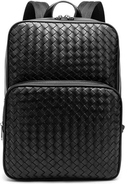 Mode Uniseks Luxe Design Rugzak Klinknagel Zwarte Zachte Gewassen Lederen Tas School Kantoor Reis Unieke Boekentas