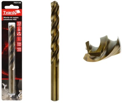 Tvardy HSS Cobalt Boor - 3 Snijkanten - 13 mm - Hoge Warmtebestendigheid