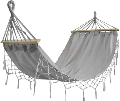 Hangmat, 200 x 100 cm, ademend, belastbaarheid 200 kg, stoffen hangmat 21079
