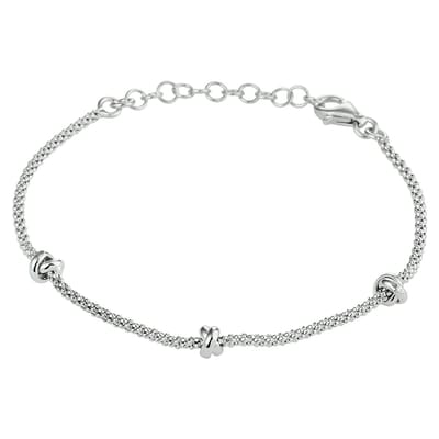 Zilver Gerhodineerde Armband knopen 4 1332245