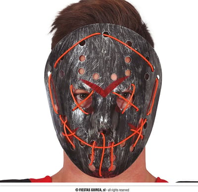 Fiestas Guirca - Hockeymasker met LED verlichting