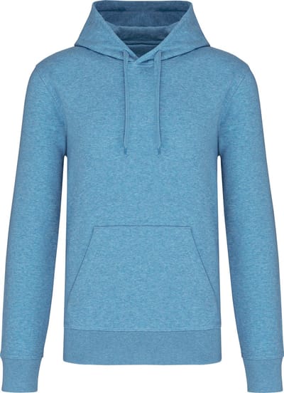 Ecologische herenhoodie met capuchon merk Kariban Cloudy Blue Heather - M