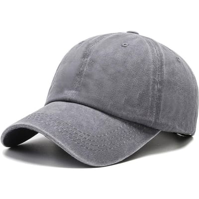 Dames Heren Katoen Effen Baseballpet Vier Seizoenen Mode Snapback Hoed Buiten Eenvoudig Vintage Vizier Casual Pet Hoed Voor Dames Heren (Grey,One Size) grijs