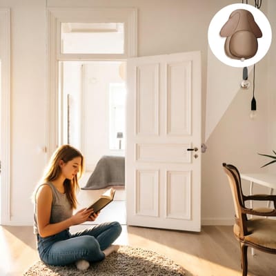 Deurknop Stopper - Muurstopper Deur - Muren Beschermen - Schokabsorberend Ontwerp - 8.5 cm - Wit