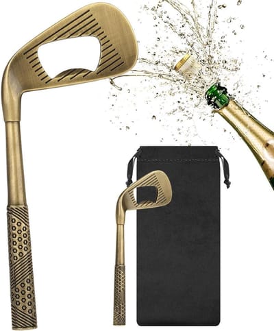 Golfclub Flesopener - Bieropener Bar Tool - Feestelijke Drankjes Openen - Realistisch Golfclub Ontwerp - Brons