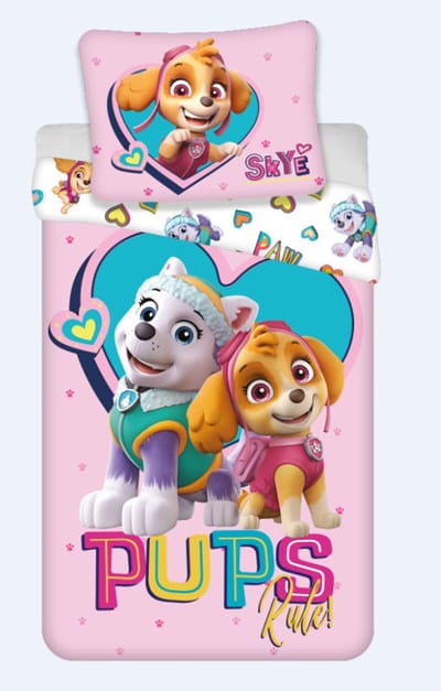 Paw Patrol dekbedovertrek Pups Rules 140 x 200 cm - 70 x 90 cm Katoen