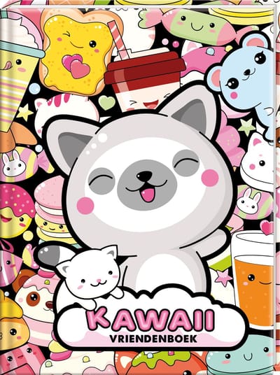 Kawai – Vriendenboek – 80 Pagina’s – Hardcover – Invulboekje voor Kinderen