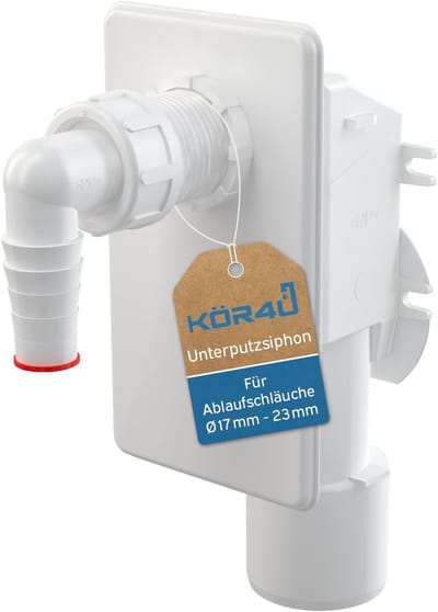 Inbouwsifon APS4 - Afvoer aansluiting - Wasmachine vaatwasser - Met onderhoudsopening - DN40 DN50 - Wit